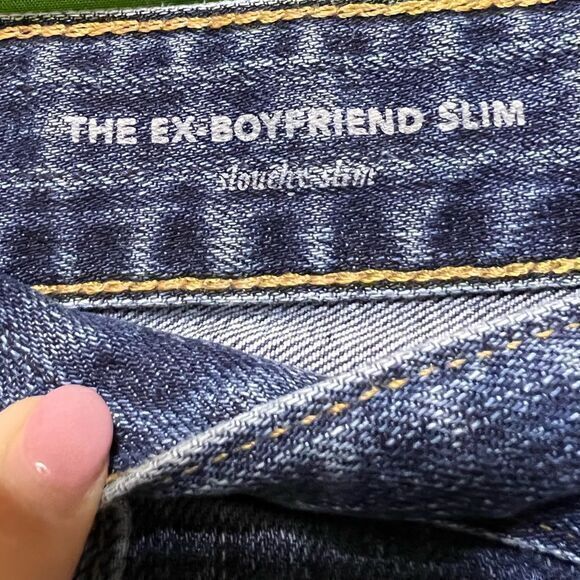 AG Adriano Goldschmied The Ex-Boyfriend Slim Jeans Ripped Knees Blue‎ Size 31R - Picture 7 of 9